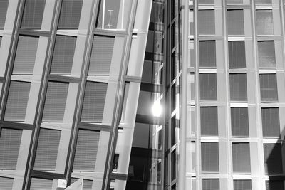 Low angle view of illuminated building in city