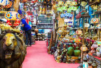 Group of people at market stall