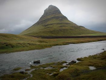 Lonely mountain, beauty in iceland. 
