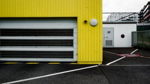 View of yellow building