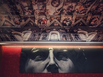 Close-up portrait of buddha sculpture