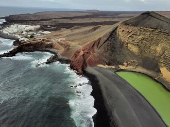 Aerial view of a sea