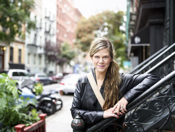 Portrait of smiling woman