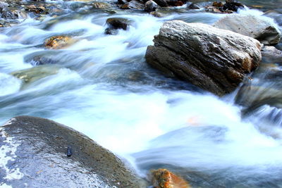 Close-up of waterfall
