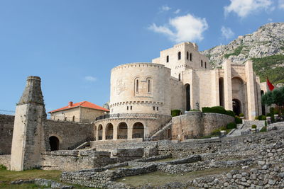 Low angle view of historical building against sky