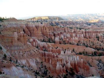 High angle shot of rocky landscape