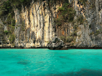 Rock formations in sea