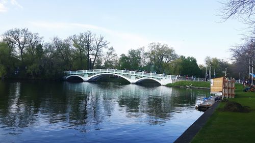 Arch bridge over river