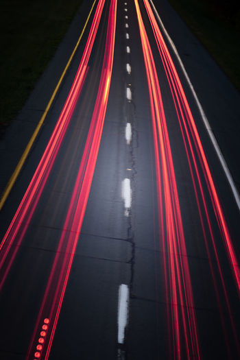LIGHT TRAILS ON ROAD