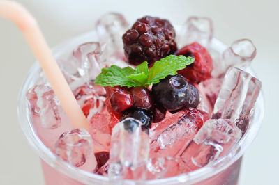 Close-up of ice cream in bowl