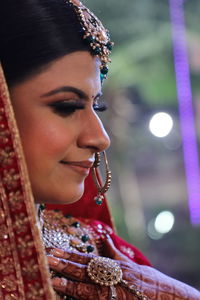 Close-up of young woman