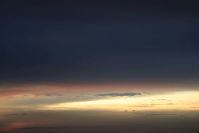 Low angle view of sky during sunset