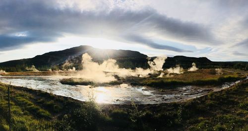 Panoramic view of landscape against sky