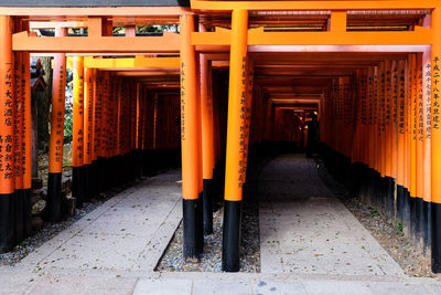 Walkway amidst columns