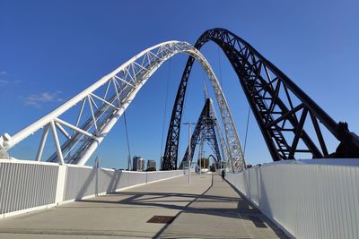 Low angle view of bridge against sky