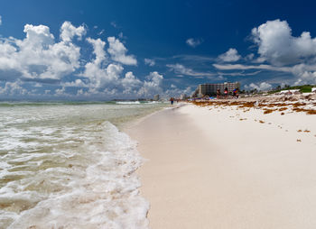 Panoramic view of beach against sky