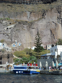 View of boats in water