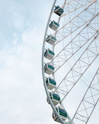 Low angle view of ferris wheel against sky