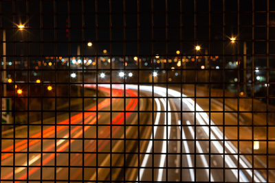 Low angle view of illuminated building at night