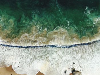 Close-up of splashing water in sea