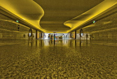 Empty corridor of building