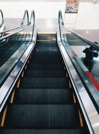 View of escalator