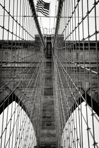 Low angle view of brooklyn bridge