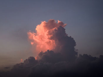 Low angle view of sky during sunset