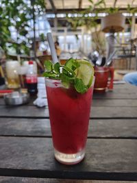 Close-up of drink on table