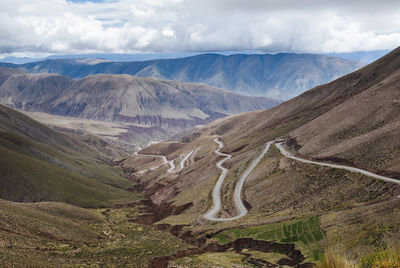 High angle view of mountains