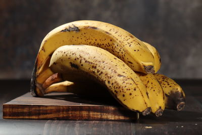 Close-up of bananas on table