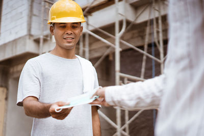 Man working at construction site