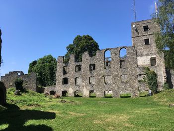 Built structure against clear blue sky