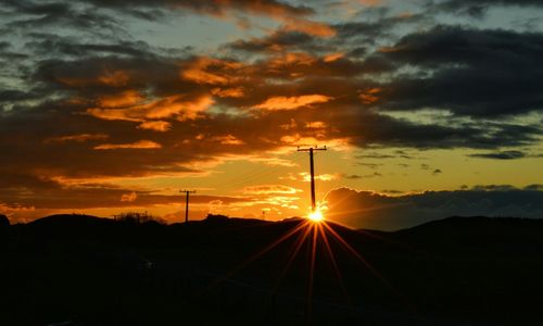 Sunset over landscape