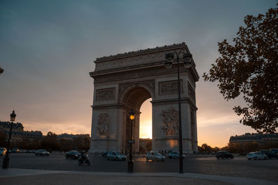 View of monument at sunset