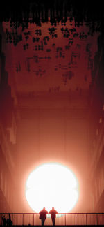 View of people in the dark