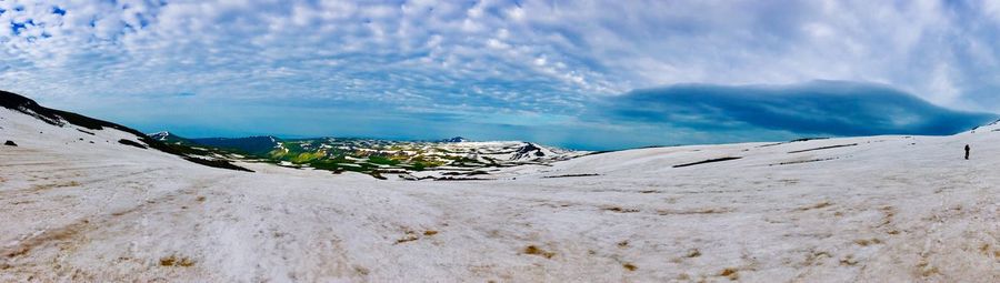 Panoramic view of beach against sky