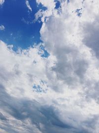 Low angle view of clouds in sky