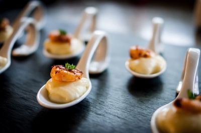 Close-up of served food