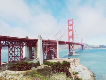 Golden gate bridge over river
