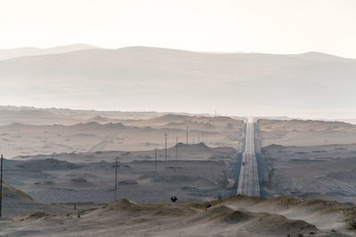 Scenic view of desert against sky