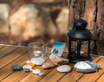 Coffee beans on table