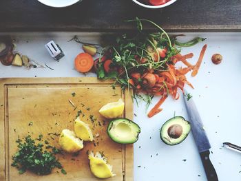 Close-up of food on table