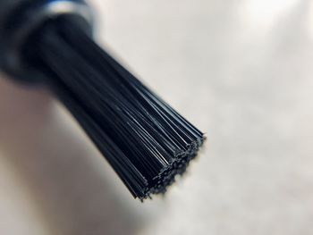 High angle view of paintbrushes on table