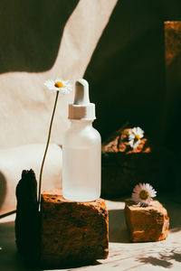 Close-up of skin care product on table