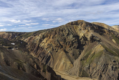 Panoramic view of mountains against sky