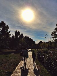 People walking on footpath