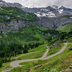 Scenic view of landscape and mountains