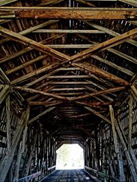 Low angle view of ceiling of old building