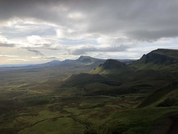 Scenic view of dramatic landscape against sky